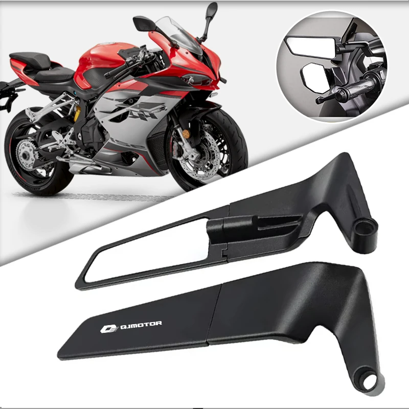 Classic Motorcycle Stealth Rearview Mirrors HD Vision Safety For QJMOTO QJ SRT 800 800X 800SX 800SRT SRT 800X 800 LOGO