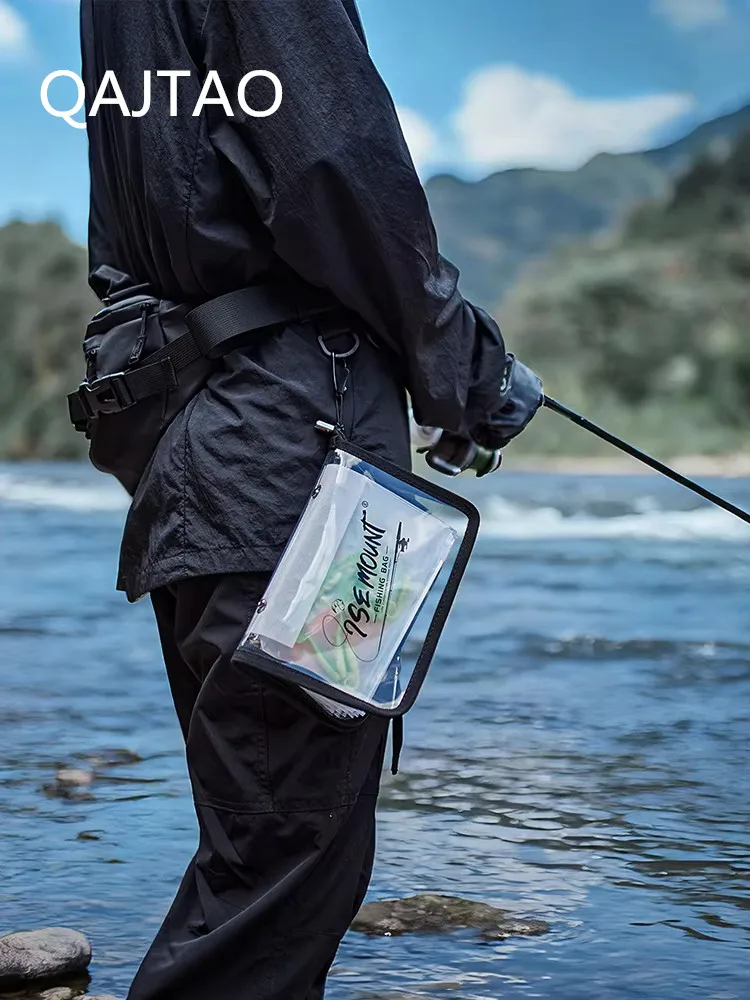 QAJTAO Luya Transparent Fake Bait Bag PVC Inner Bag Partitioned Waterproof Storage Bag Fishing Sorting Accessories Storage Bag