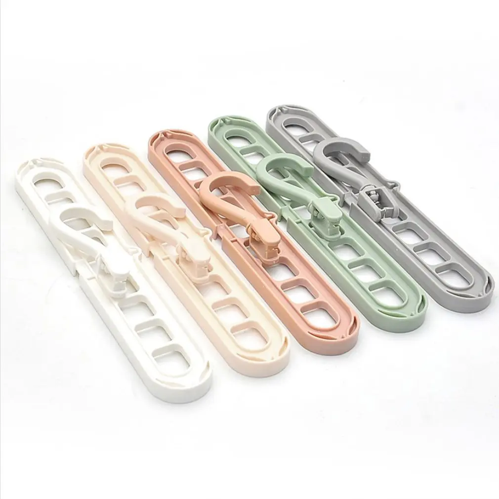 2024 New Rotating Nine-Hole Hanger Multi-Function Multi-Layer Folding Magic Hanger Wardrobe Storage Plastic Rack Fast shipping