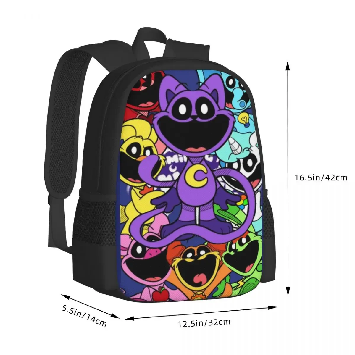 Cartoon Smilings Critters Travel Laptop Backpack, Business College School Computer Bag Gift for Men & Women