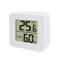 White Humidity Meter Sensor Gauge Living Room LCD Digital Thermometer Hygrometer In door Electronic Temperature Weather Station