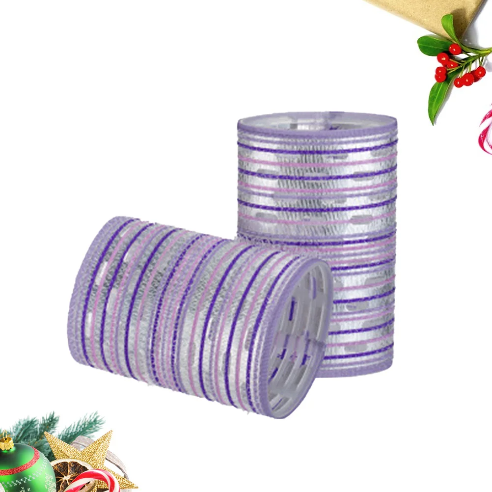 

2Pcs Hair Curler Rollers Self Grip Holding Hair Styling Tool DIY Home Use Curling Tool Lightweight No Heat Damage Curlers Purple