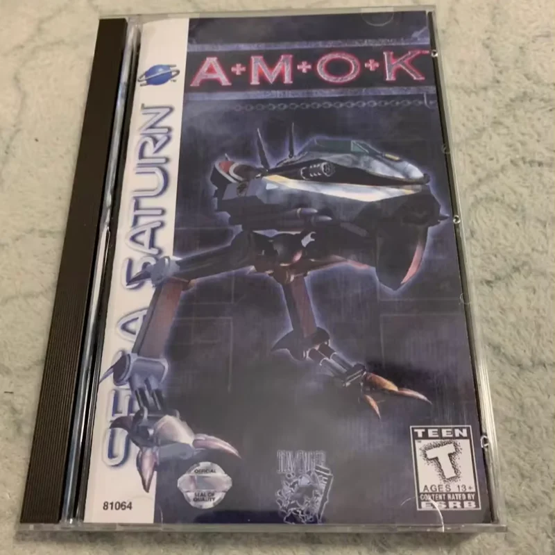 

Saturn Copy Disc Game Amok With Manual Unlock SS Console Game Optical Drive Retro Video Direct Reading Game