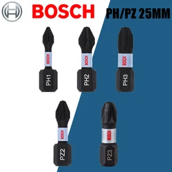 BOSCH Original PH1/2/3 PZ2/3 Impact Type Bit Durable Non-Slip High Speed Steel Carpentry Drill Hole Power Tool Accessories