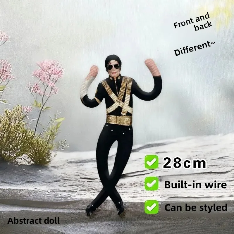 Michael Jackson Plush Cosplay Prop Doll Jointed Stuffed Figure Unique Abstract Design for Room Mobile Decoration Ideal Gift view 4