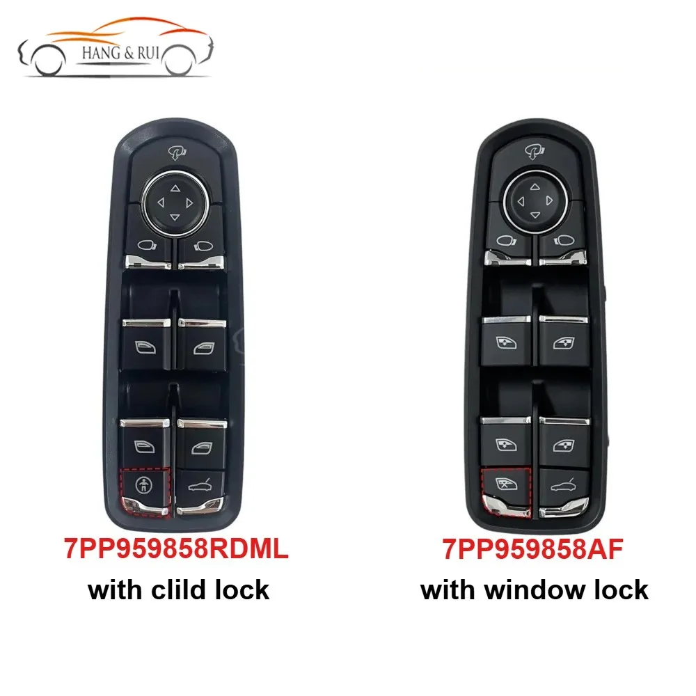 Front Left Electric Power Window Switch Button Master For Porsche Cayenne Macan Panamera 2011-2017 7PP959858RDML 7PP959858AF
