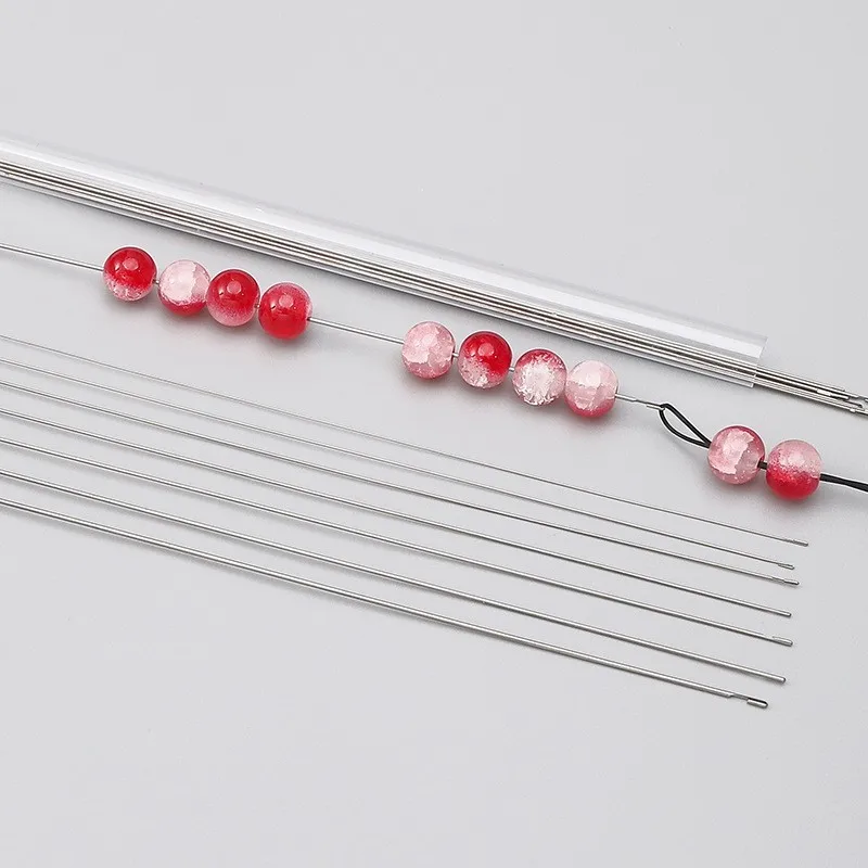 1/5-Piece Set of Bead Needles With Side Openings for Easy Threading ,Suitable for Handicraft and DIY Bead Making  17CM/6.69inch