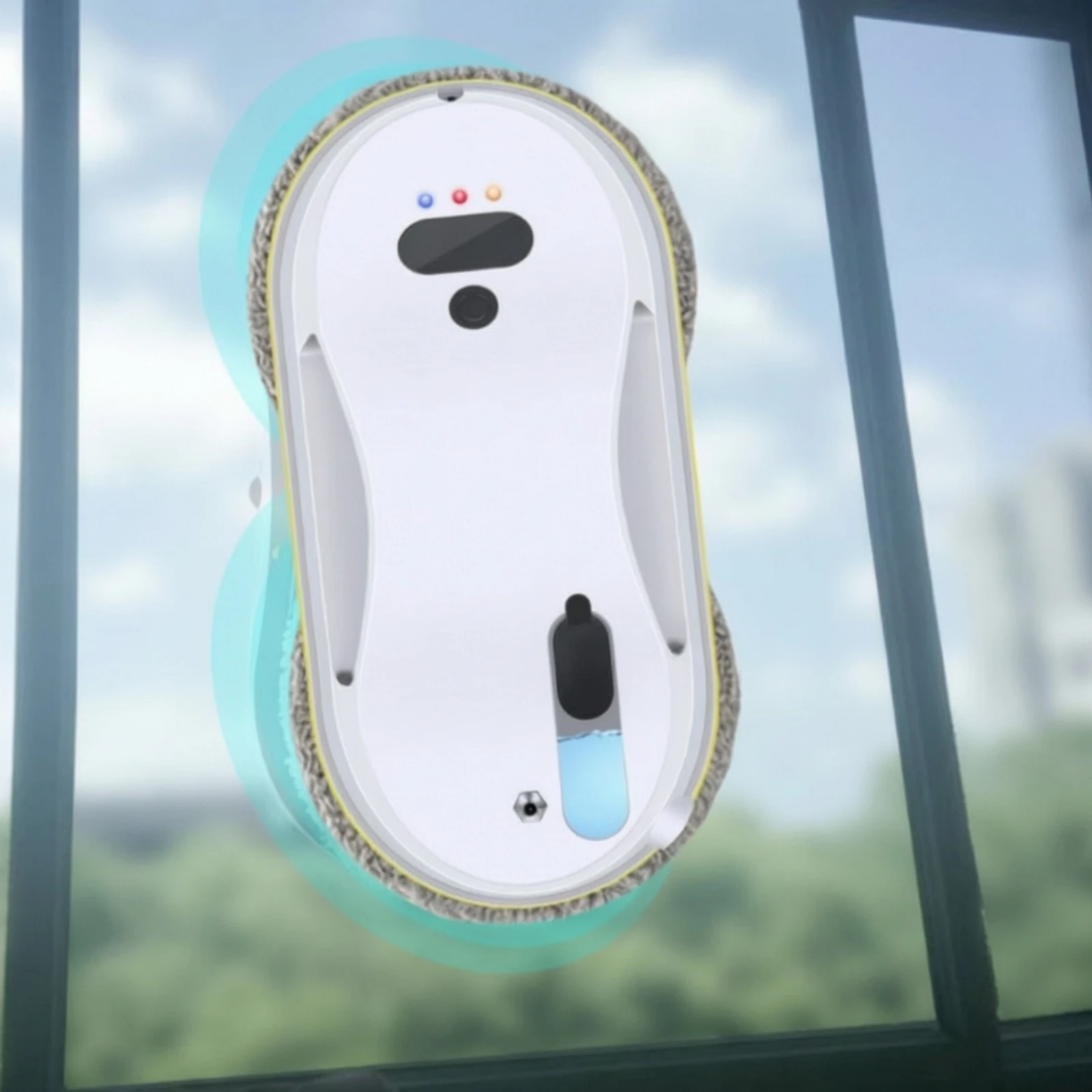 Window Cleaning Robot with Distance Controller Edge Detection Window Cleaning Robot Slim Oval for High Glass Panes, Home