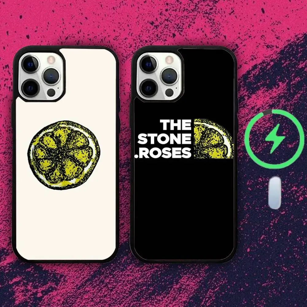 

Band The Stones R-Roses Phone Case For iPhone 16e,16,15,14,13,12,11,Plus,Pro,Max,Mini Magsafe Magnetic Wireless Charging