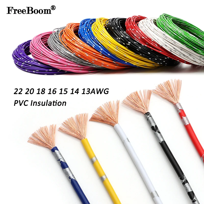 

Кабель AVSS 5-50 м, 22, 20, 18, 16, 15, 14, 13 AWG, автомобильный, с ПВХ изоляцией, из чистой меди, для DIY-проектов, аудиосистем, автомобильной электроники