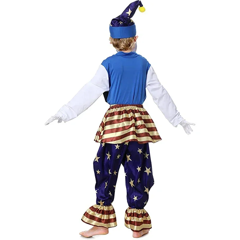 Coslan FNAF Sundrop Moondrop Costume Kids Sundrop Moondrop Costume Sun Moon Clown Cosplay Outfit Halloween Costume Child