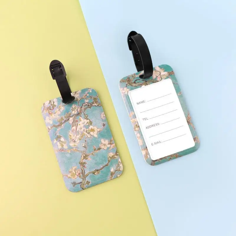 Ölgemälde-Gepäckanhänger aus Kunststoff, Künstlerischer Anti-Verlust-ID-Kartenhalter, Koffer-Rucksack-Gepäckzubehör, Geschenke – Detail 8