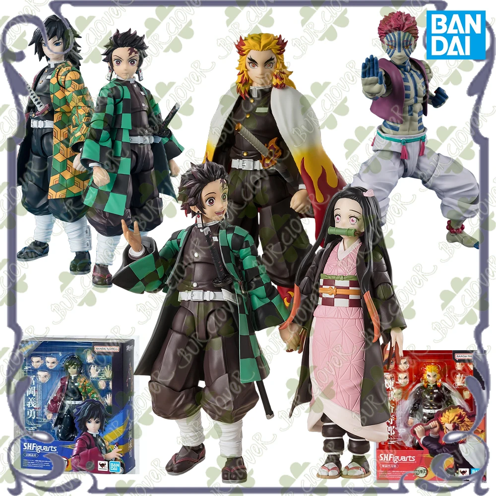 

BANDAI Original S.H.Figuarts Ciyu Tomioka Kyojuro Rengoku Nezuko Kamado Фигурка Модель Игрушки Коллекционная модель Подарки на складе