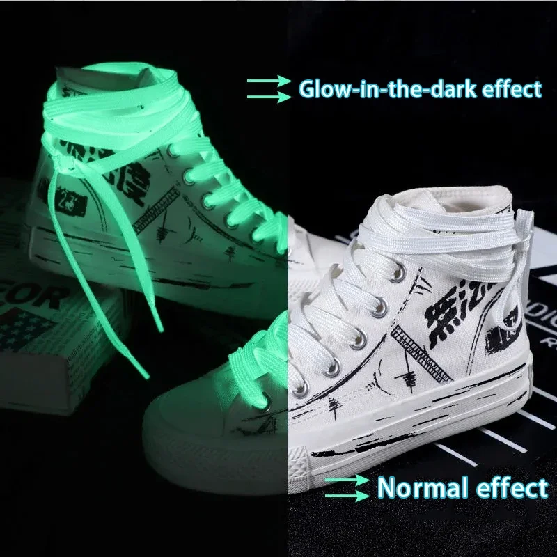 2pcs Shoelaces Glow in The Dark Night Luminous Sports Shoes Accessories Elastic Laces Shoestrings Shoelaces for Kid Sneakers