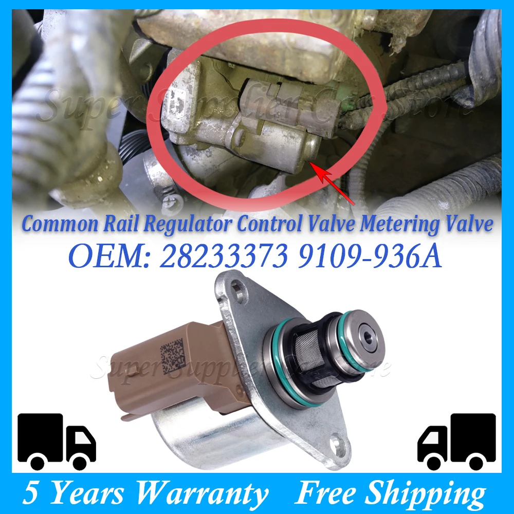 Nueva válvula solenoide dosificadora de combustible para FORD CITROEN PEUGEOT válvula de Control de regulador Common Rail válvula dosificadora 28233373 9109-936A