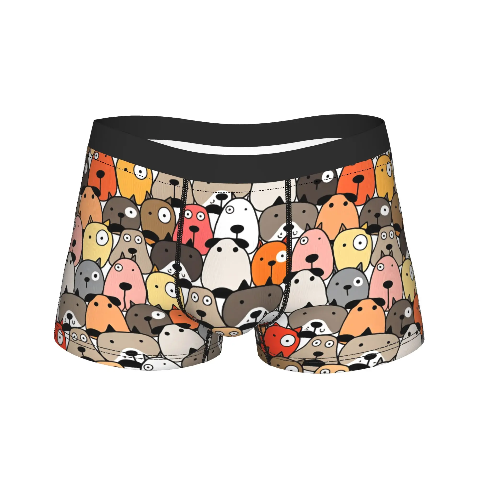 

Seamless Pattern Dogs Underwear Print Boxershorts High Quality Males Underpants Comfortable Shorts Briefs Gift Idea