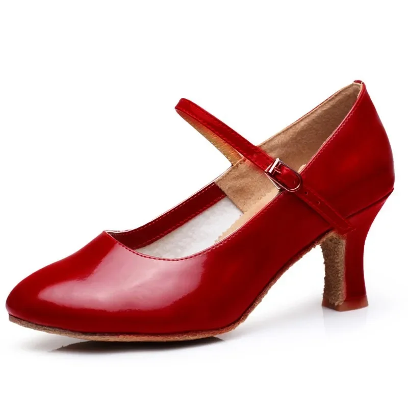 Zapatos de baile latino para mujer, tacones altos de 5cm/7cm, zapatos de baile de salón de Salsa moderna, suela suave, zapato de Baile Estándar de Tango