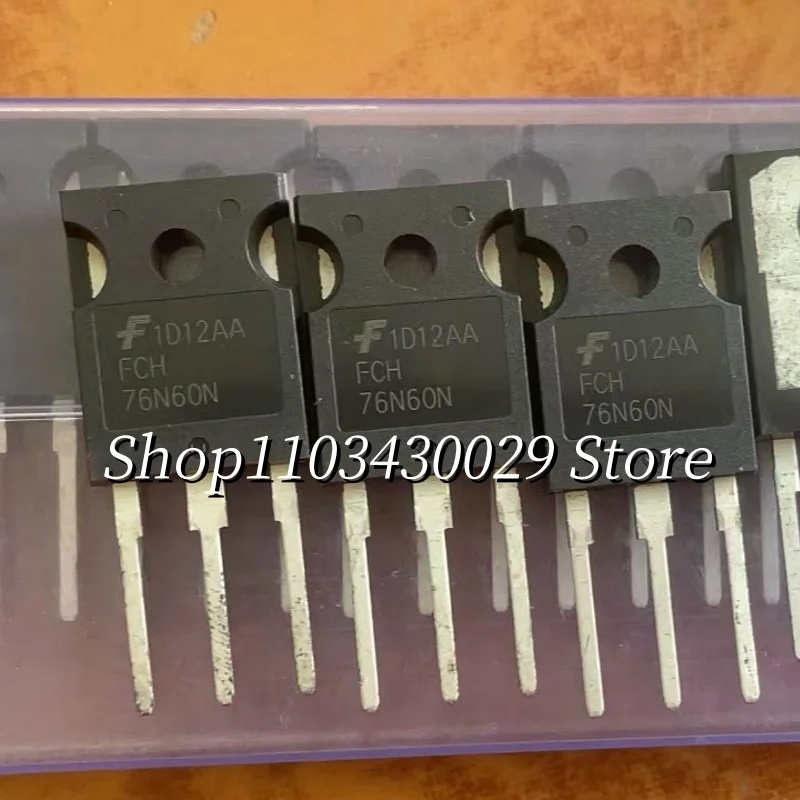 10Pcs New Original FCH76N60N TO-247 76A 600V N-Channel MOSFET Power Tube