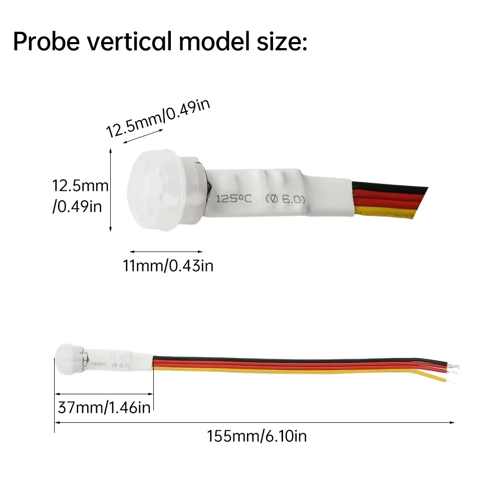 1/5PCS DC 3-24V PIR Motion Sensor Light Switch Human Body Detector Time Delay Mode Adjust Infrared Sensor Auto Control