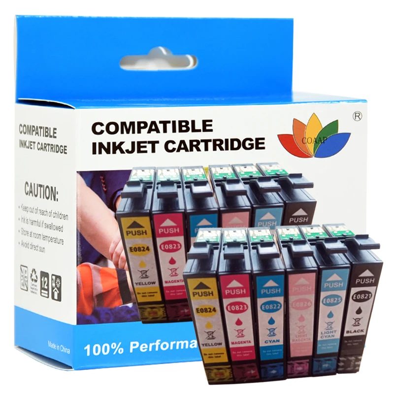 Compatible Ink Cartridge For EPSON R270 R390 TX650 T50 T59 TX720 TX700 TX800 TX800W RX610 RX590 RX615 Printer