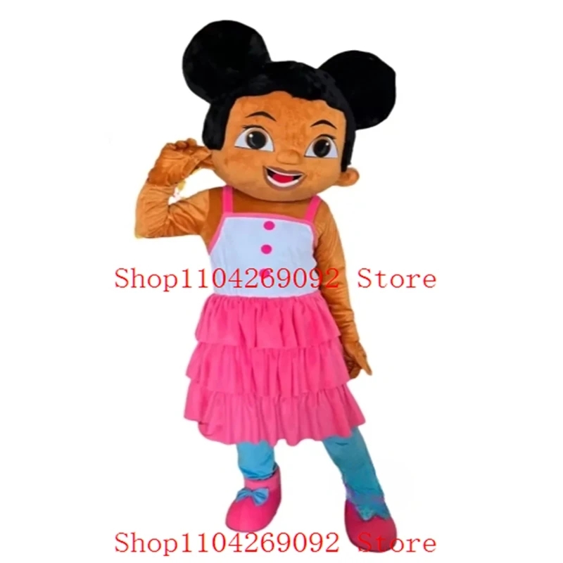 Custom Gracie Corner Little African Black Girl Mascot Costume Cosplay Party Game Dress Outfit Adult Christmas Holiday Party