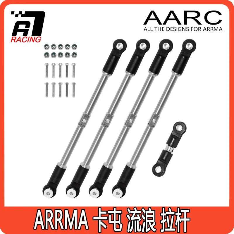 

ARRMA 6S Stainless Steel Tie Rods & Turnbuckles - for Kraton/Outcast/Fireteam/Talion/Big Rock (Front/Rear Suspension Upgrade)