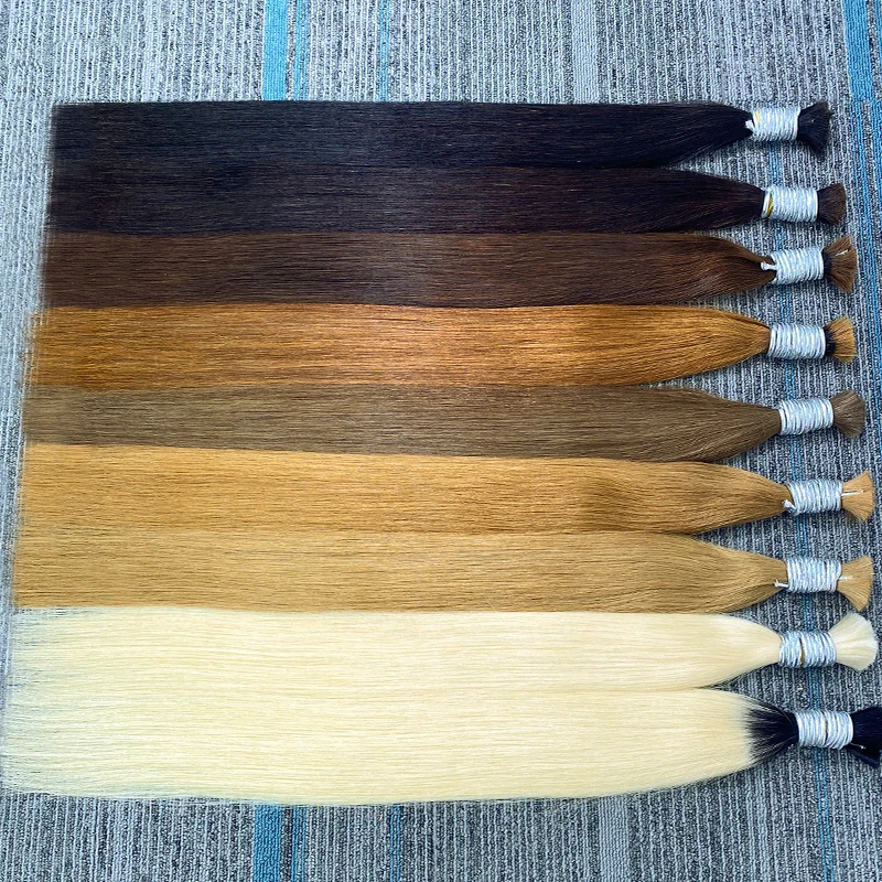 Shinehair Straight Human Hair Bulk 613 Blonde Honey Color Hair Extensions Brazilian Hair Weave Bundles Virgin Hair For Women