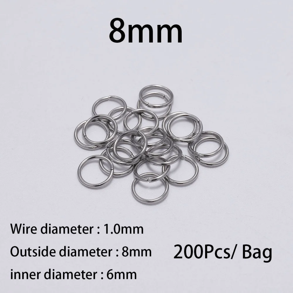 200Pcs Metal Split Ring Open Loops for DIY Jewelry Making