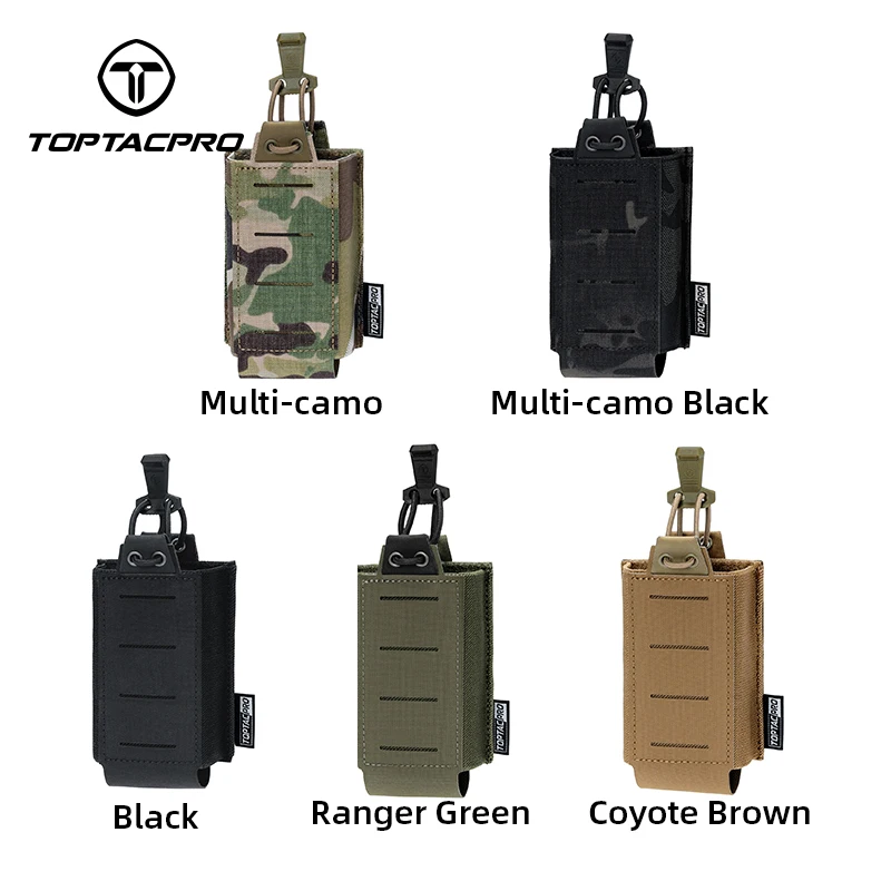 TOPTACPRO Taktik M4 Mag Kılıfı MOLLE Tek Mag Taşıyıcı Lazer Kesim 556mm Avcılık 8527