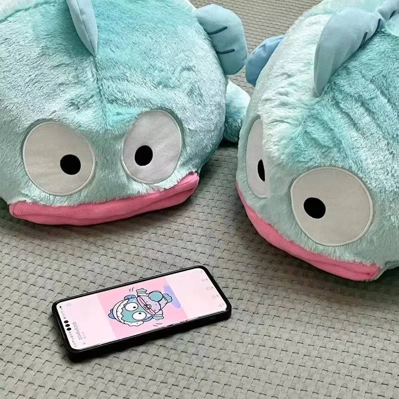 Kawaii hangyodon boneca de pelúcia lance travesseiro bonito dos desenhos animados peixe feio boneca de pelúcia brinquedos macio sofá almofada escritório decoração do quarto presentes