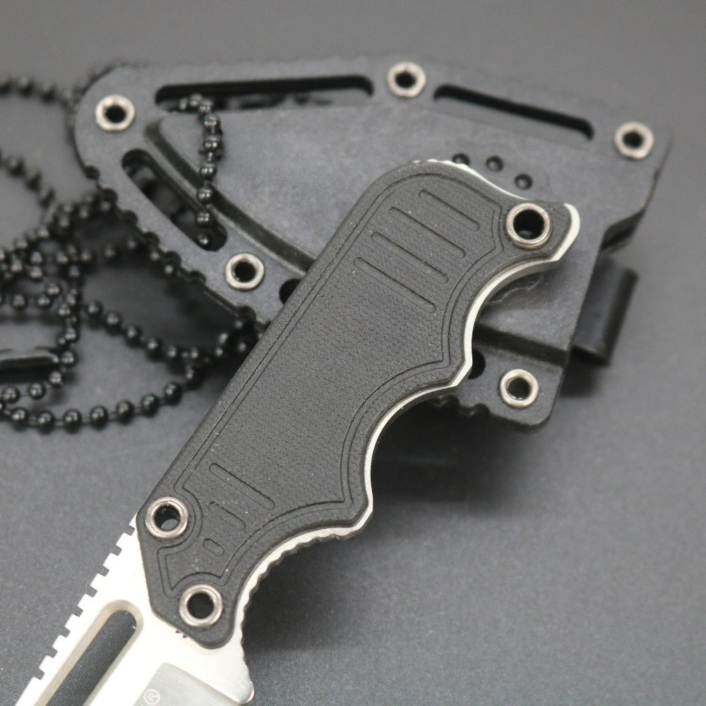 الأكثر مبيعا شفرة مثبتة 5Cr15MoV بليد G10 مقبض صلابة عالية حافة حادة أداة تخييم في الهواء الطلق الفاكهة سكين الدفاع عن النفس #4