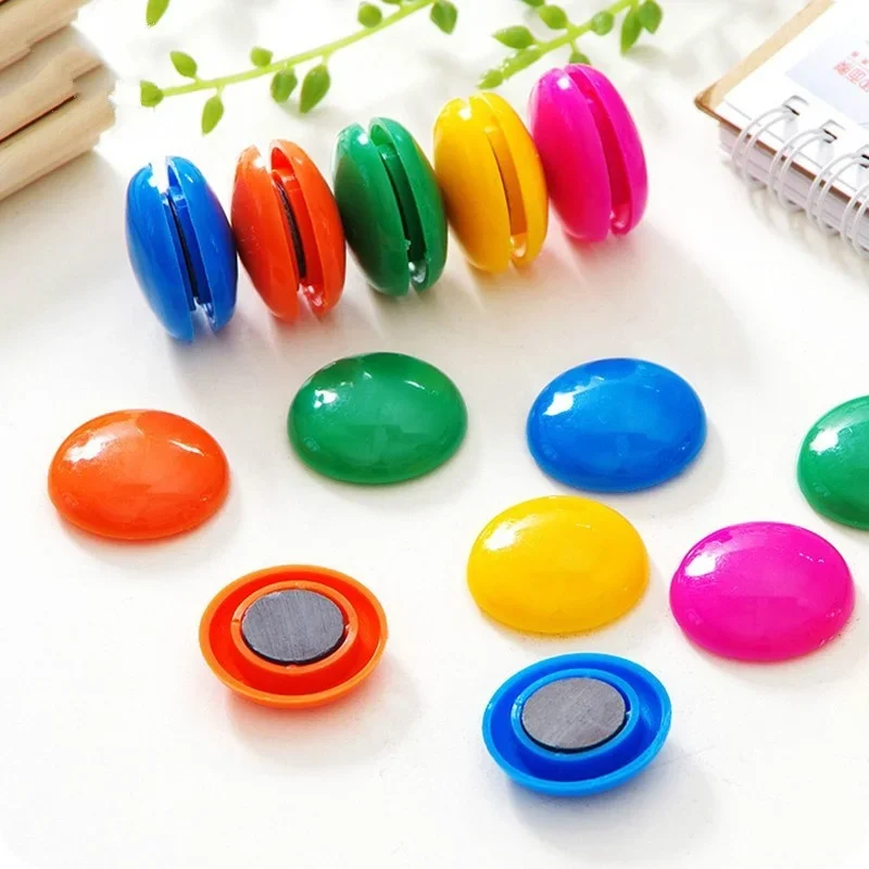 New 16Pcs/lot Fridge Magnets Whiteboard Sticker Colorful Circular Plastic Refrigerator Magnets Kids Gifts Home Decoration
