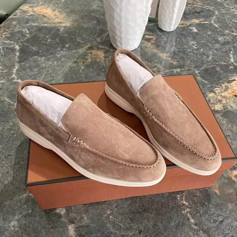 

Briti Sle Мужская повседневная кожаная подошва без шнуровки для вождения Bla Faion Single oes с круглым носком и резиновой подошвой