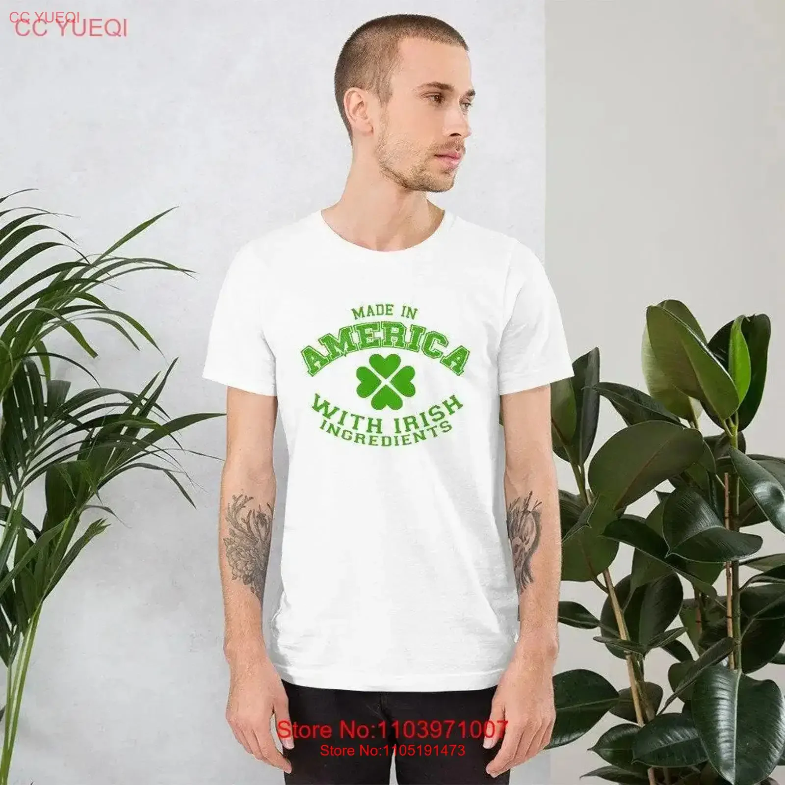 Camiseta hecha en América con ingredientes irlandeses, ropa de calle de moda Unisex lavada vintage, gráfico cómodo estirado