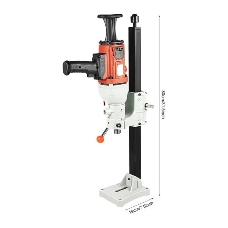 2200W 2-in-1 Handgeführte Vertikale Diamant-Kernbohrmaschine, max. 180 mm Bohrdurchmesser, Trocken- und Nassbetrieb, Reinkupfermotor, EU-Stecker, Beton-, Ziegel- und Marmorbohrgerät mit abnehmbarer,