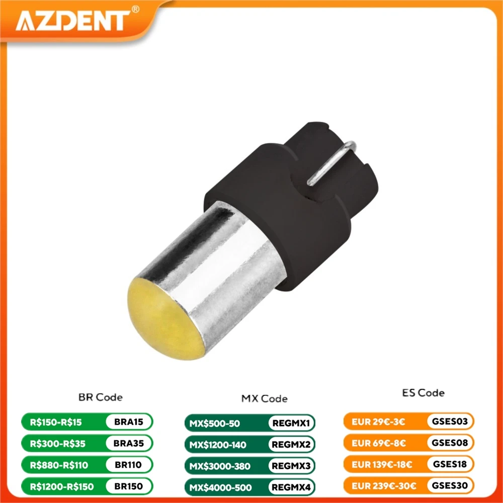 1PC Dental LED Bulb Fiber Optic for High Speed Handpiece Quick Coupler AZDENT Connector Ultra-High Brightness fit for KAVO