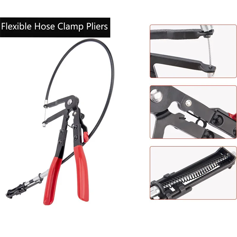 Flat and Angled Flat Band Hose Clamp Pliers Coolant Hose ClipsWorks on all Flat Band Style Hose Clamps of Removal  Installation