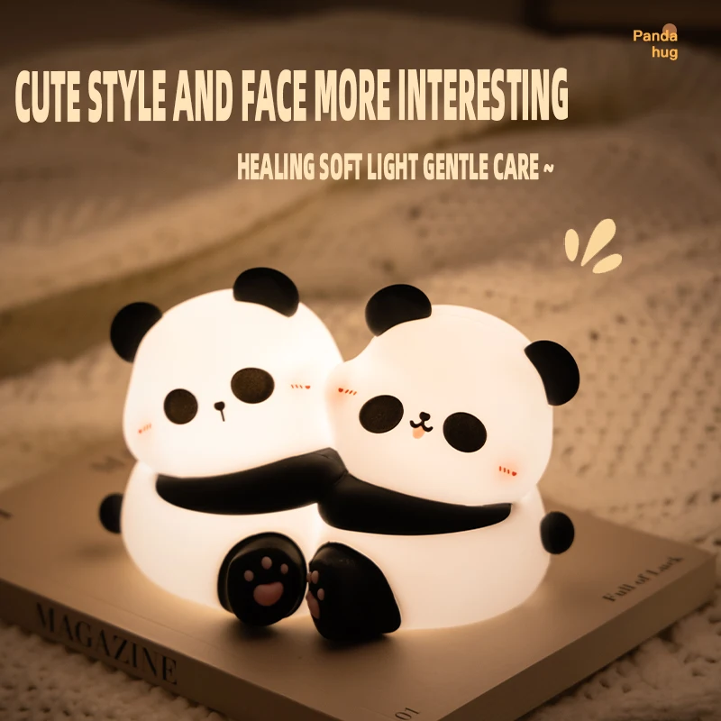 Creative Cute Hug Panda Night Light LED Animal Night Lamp Chinese-inspired Night Lamp, Room decoration, holiday gift