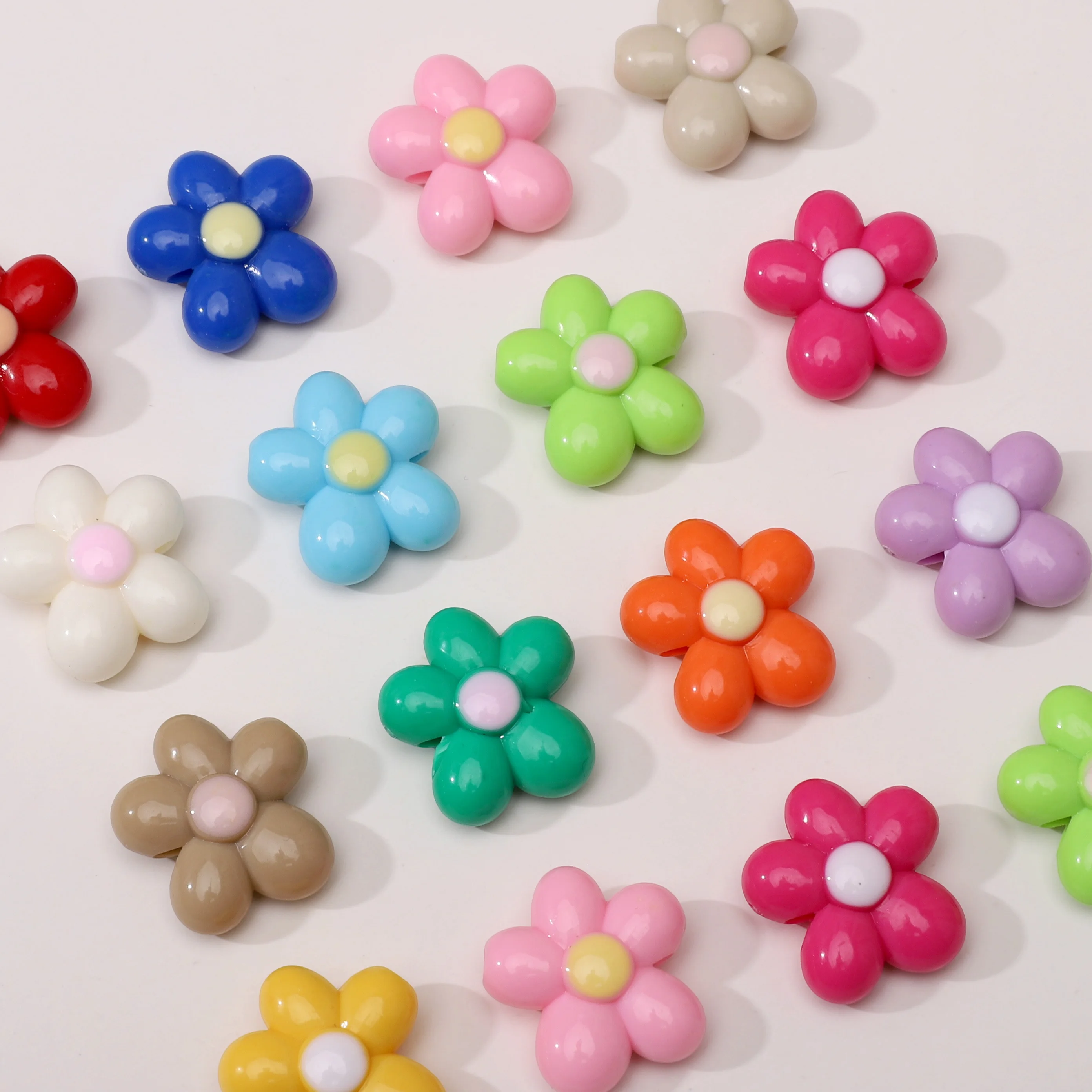 5 قطعة/الحزمة 19 مللي متر قطرات زيت الأكريليك خمسة البتلة زهرة فضفاض الخرز ل عقد دي اي واي سوار القرط صنع المجوهرات الحلي #4