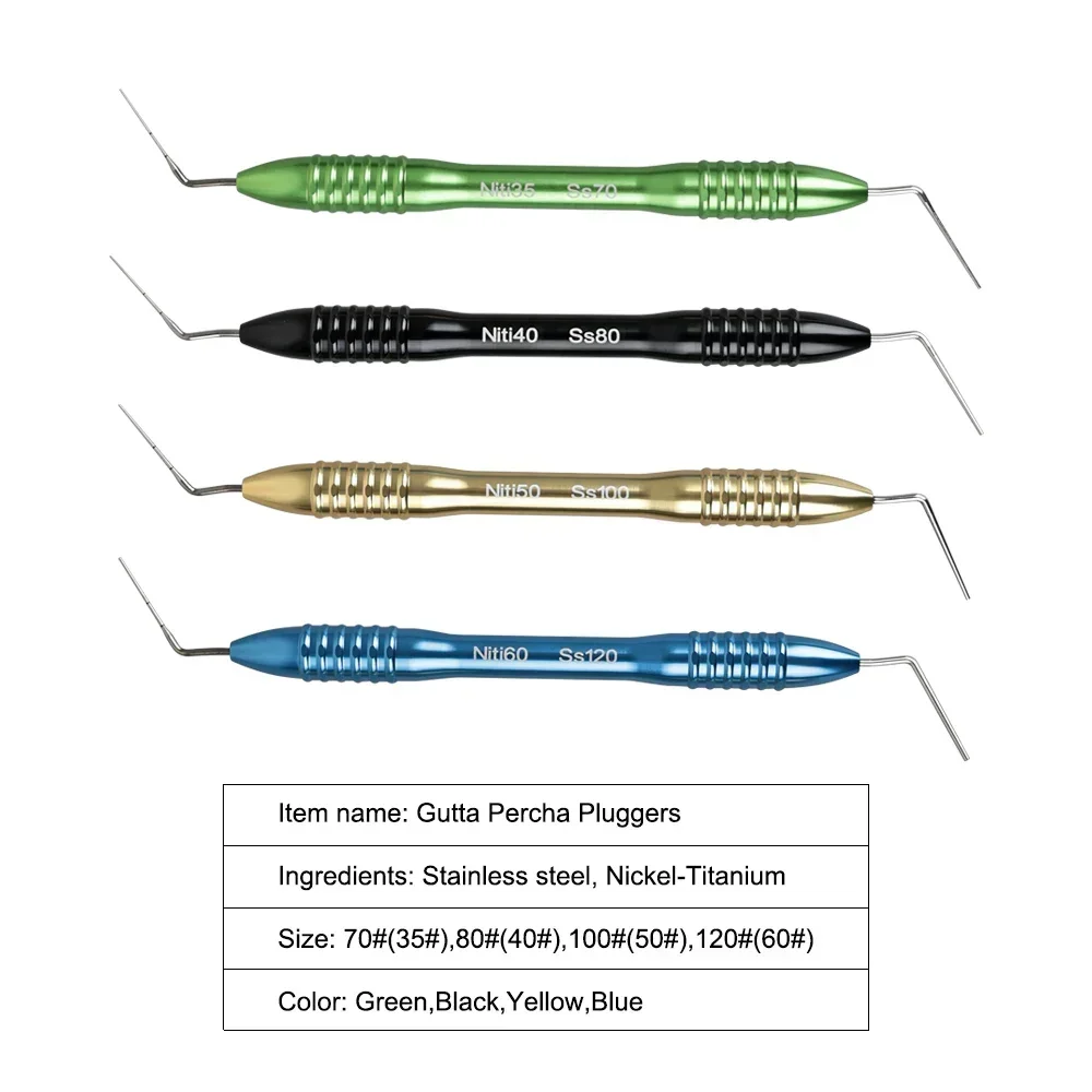Niti Endodontic Hand Plugger Gutta Percha Filler Vertical Pressure Device Dental Root Canal Filling Instrument for DentistryTool