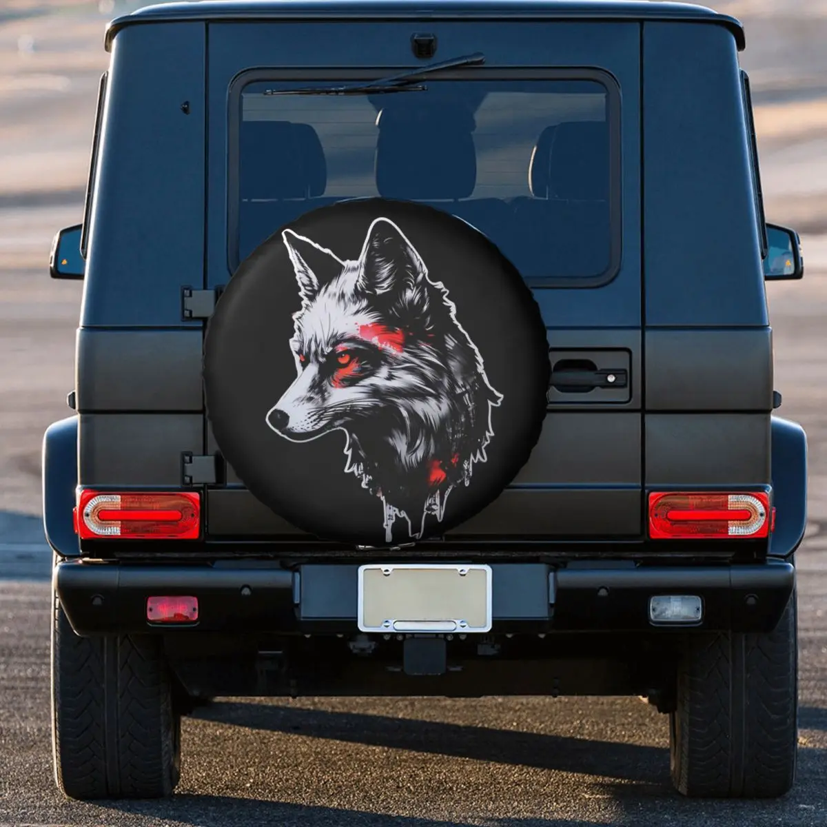 مخصص الفضة الثعلب الأحمر عيون الغيار غطاء الإطارات ل جيب SUV RV 4WD ميتسوبيشي 4x4 عجلة حامي يغطي 14 "15" 16 "17" بوصة