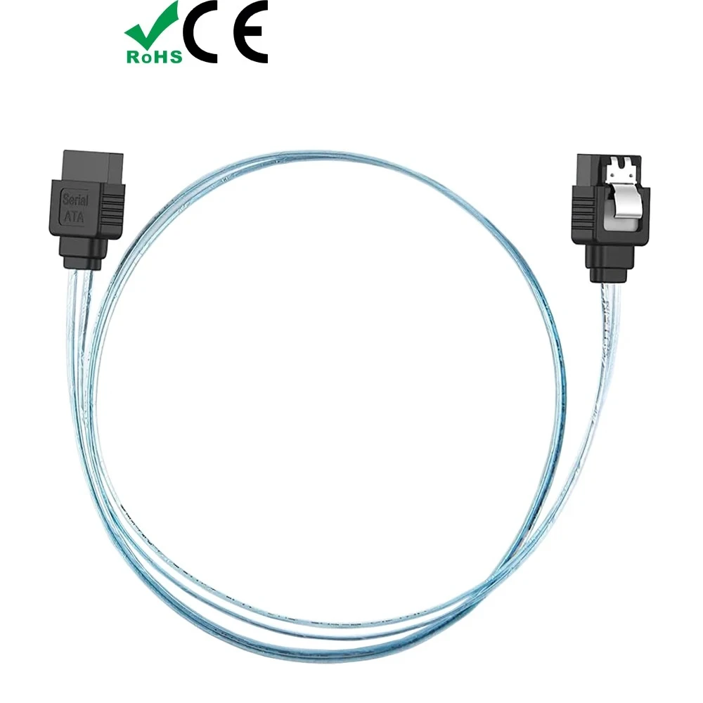 2PCS Cable III SATA To SATA III Straight 12Gbps HDD SDD Data Cable with Locking Latch Compatible for SATA HDD SSD CD Driver