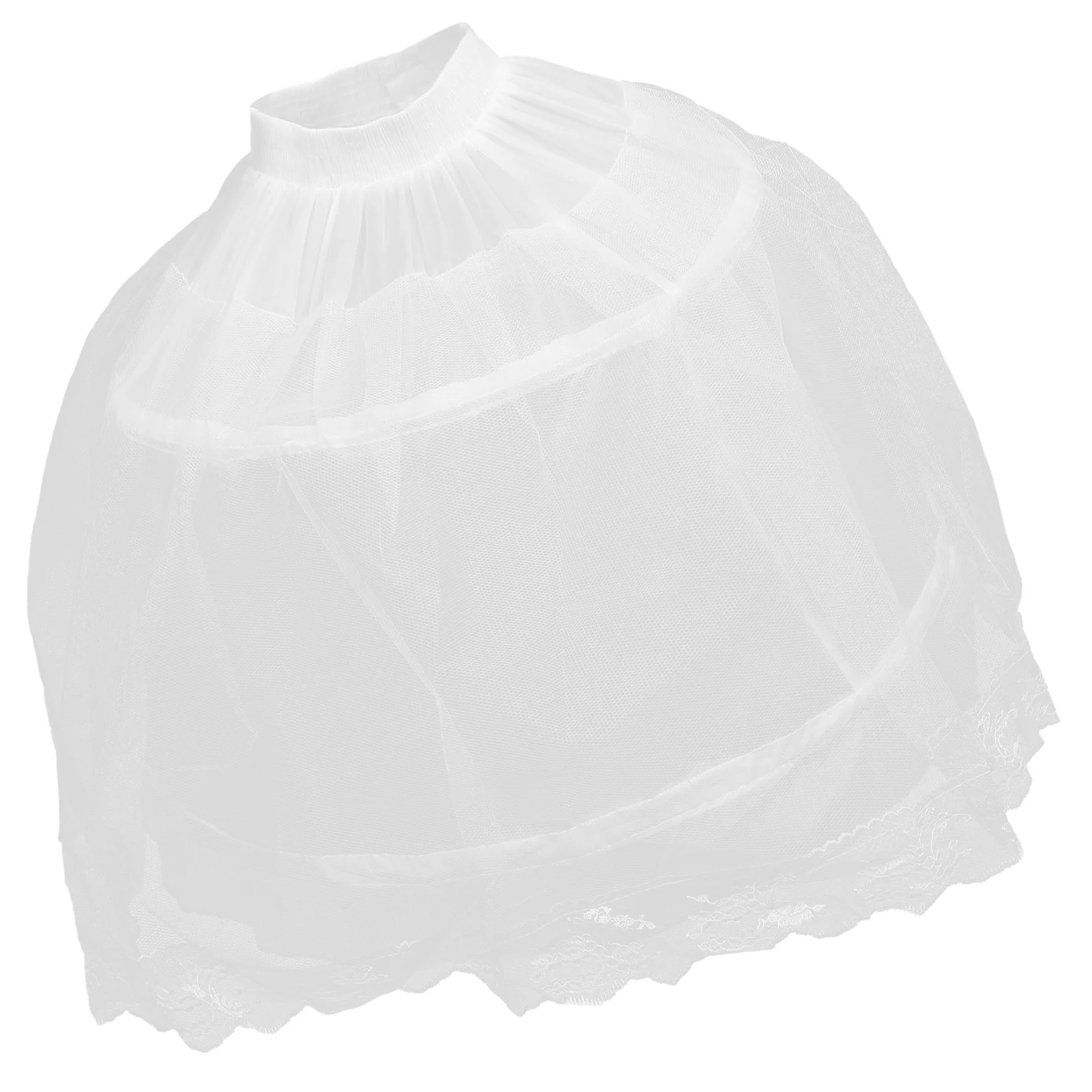 

Petticoat Skirt Lining Mesh Taffeta Girls Kids Wedding Dress Ball Gown Performance Stage Elastic Comfort No Itching Deformation