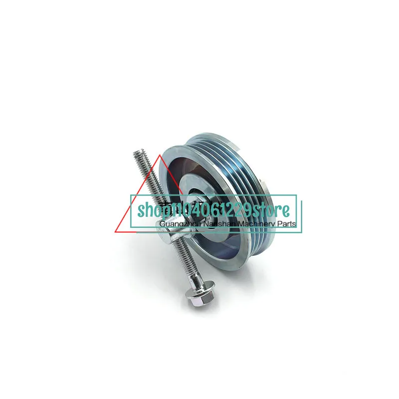 Excavator For Doosan Daewoo Dh150 220 215 225 258 300-5/7/9 Air Conditioning Belt Tensioner Pulley 4PK Wear Parts