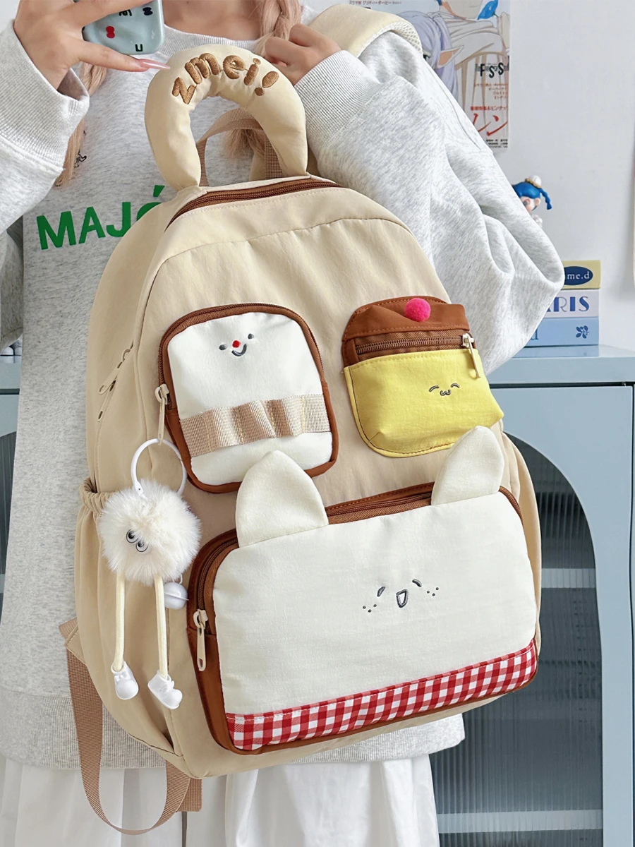 

Новинка 2025 года, сумка для книг с героями мультфильмов «Девушка», большая емкость для путешествий, легкая сумка для школьников младших классов средней школы, женская сумка...