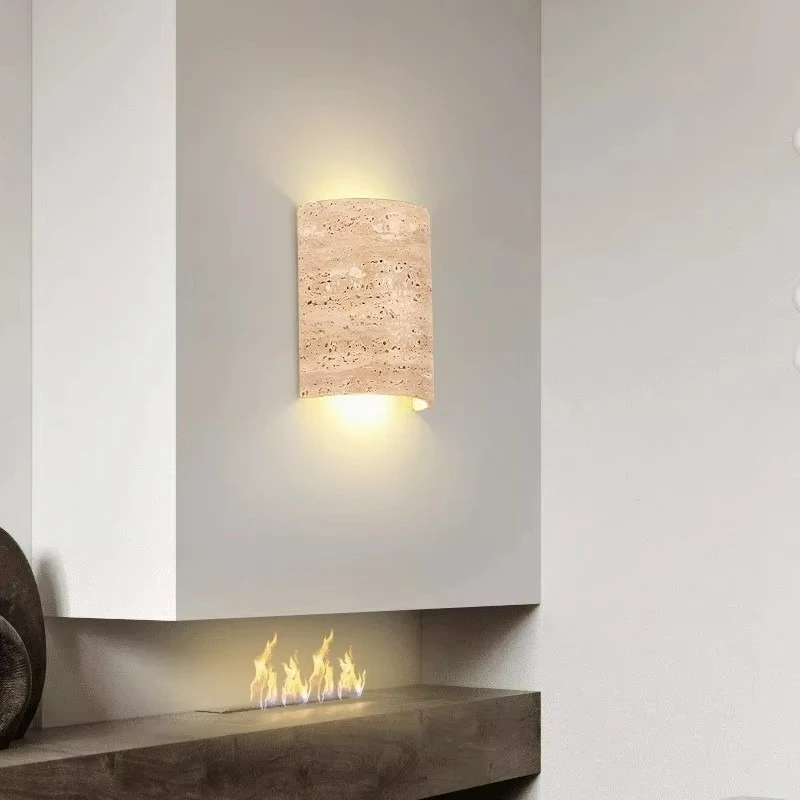 Curved Three-dimensional Yellow Cave Stone Wall Lamp Bedside Living Room, Sofa, Background, Indoor LED Lighting Fixtures