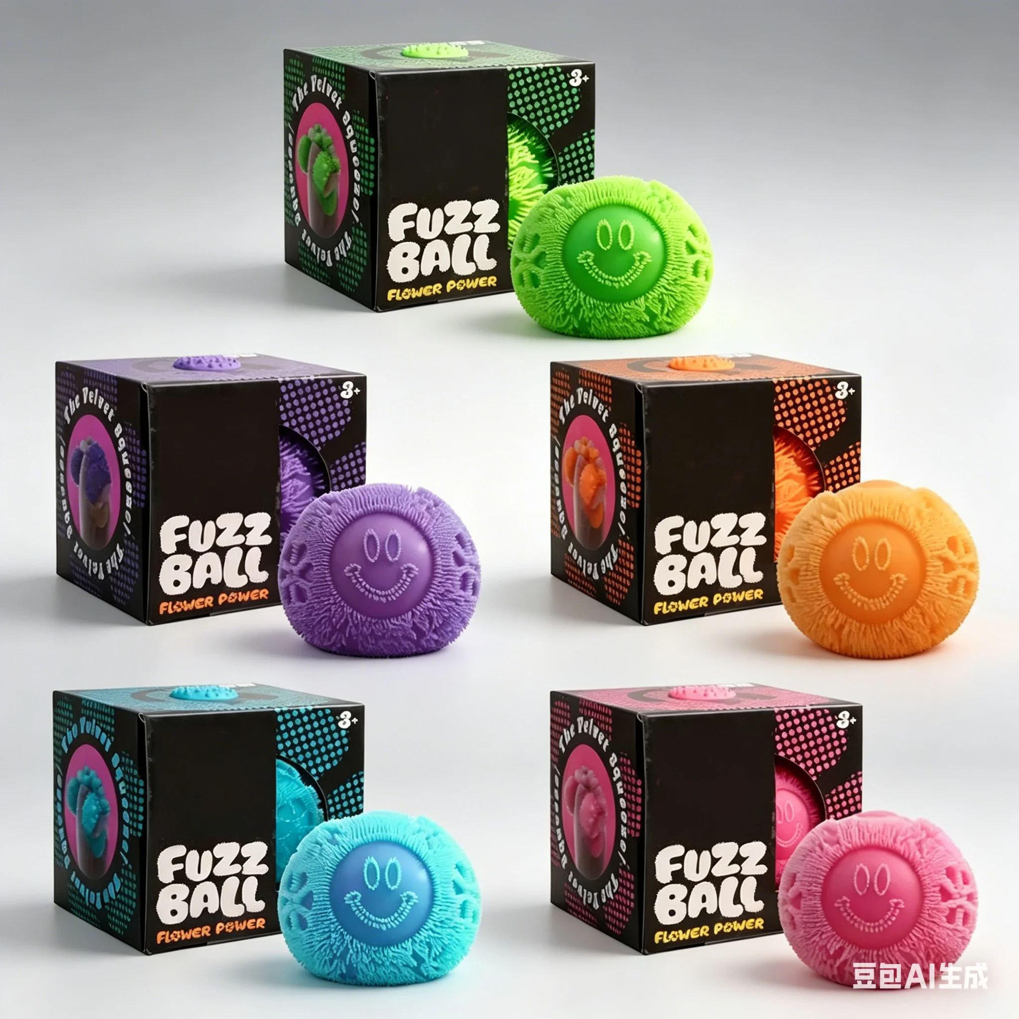 Nee Doh Fuzz Ball Blind Box Series Desktop Ornament Stress Relief  Suitable For People Under Pressure Fun Soft Stress Ball