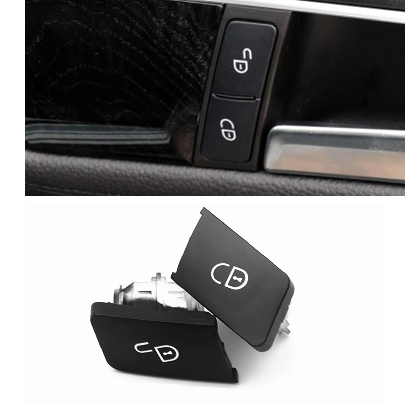 Car Front Door Lock Control Switch Button Cap Inside For Mercedes-Benz E-Class W212 Sedan A207 Coupe C207 Cabrio 2007-2016