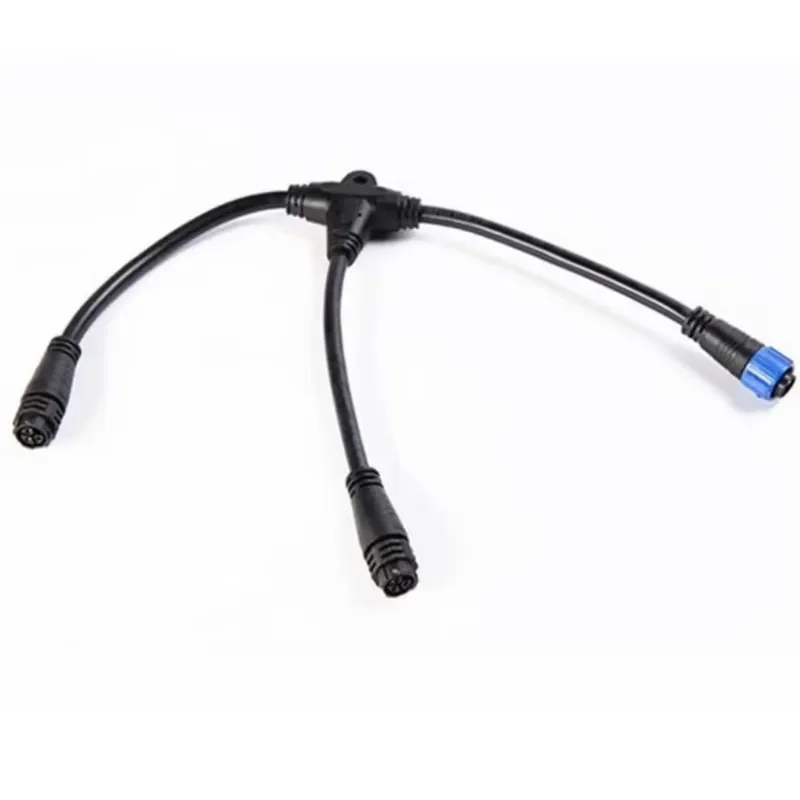 T-shaped waterproof connector with data cable and power cable for Light Emitting Diode Pixel Bar and Light Emitting Diode
