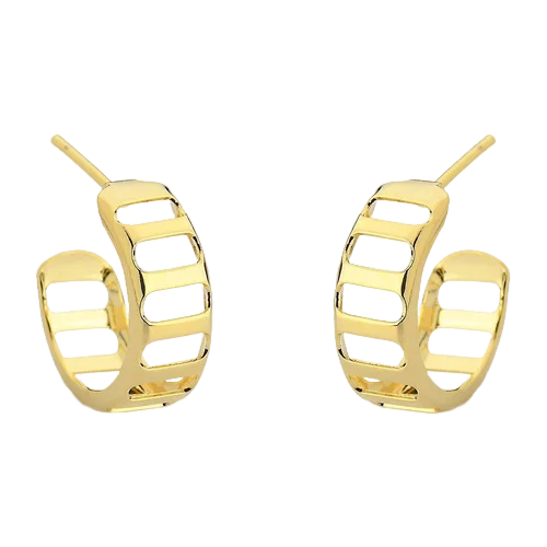 18K Gold Plated Basic Leak Hoop Earring